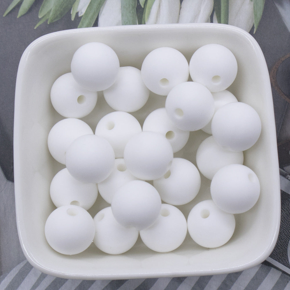 Wholesale 100PCS/PACK 15mm Baby Teether Silicone Round Beads